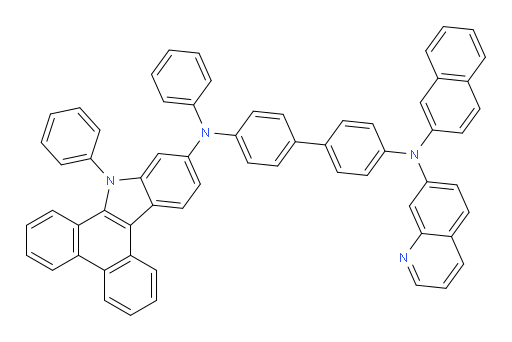 N4-(naphthalen-2-yl)-N4'-phenyl-N4'-(9-phenyl-9H-dibenzo[a,c]carbazol-11-yl)-N4-(quinolin-7-yl)-[1,1'-biphenyl]-4,4'-diamine