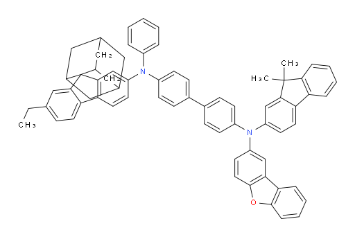 N4-(dibenzo[b,d]furan-2-yl)-N4-(9,9-dimethyl-9H-fluoren-2-yl)-N4'-(2'-ethylspiro[adamantane-2,9'-fluoren]-7'-yl)-N4'-phenyl-[1,1'-biphenyl]-4,4'-diamine
