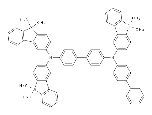 N4-([1,1'-biphenyl]-4-yl)-N4,N4'-bis(5,5-dimethyl-5H-dibenzo[b,d]silol-2-yl)-N4'-(9,9-dimethyl-9H-fluoren-3-yl)-[1,1'-biphenyl]-4,4'-diamine