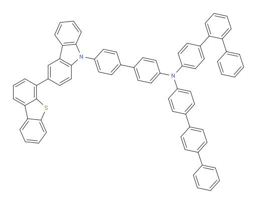 N-([1,1':4',1''-terphenyl]-4-yl)-N-(4'-(3-(dibenzo[b,d]thiophen-4-yl)-9H-carbazol-9-yl)-[1,1'-biphenyl]-4-yl)-[1,1':2',1''-terphenyl]-4-amine