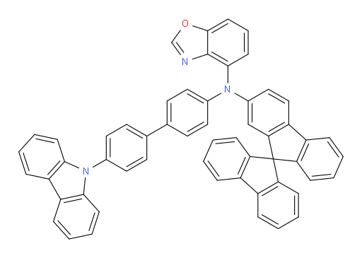 N-(9,9'-spirobi[fluoren]-2-yl)-N-(4'-(9H-carbazol-9-yl)-[1,1'-biphenyl]-4-yl)benzo[d]oxazol-4-amine