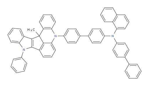 N-([1,1'-biphenyl]-4-yl)-N-(4'-(13c-methyl-9-phenyl-9,13c-dihydro-5H-indolo[3',2':4,5]cyclopenta[1,2,3-kl]acridin-5-yl)-[1,1'-biphenyl]-4-yl)naphthalen-1-amine
