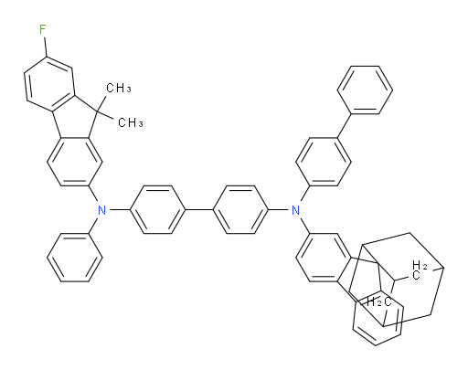 N4-([1,1'-biphenyl]-4-yl)-N4'-(7-fluoro-9,9-dimethyl-9H-fluoren-2-yl)-N4'-phenyl-N4-(spiro[adamantane-2,9'-fluoren]-2'-yl)-[1,1'-biphenyl]-4,4'-diamine