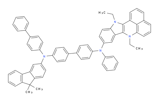 N4-([1,1'-biphenyl]-4-yl)-N4'-(7,12-diethyl-7,12-dihydrobenzo[de]indolo[3,2-b]quinolin-9-yl)-N4-(9,9-dimethyl-9H-fluoren-3-yl)-N4'-phenyl-[1,1'-biphenyl]-4,4'-diamine