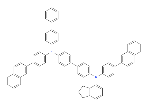 N4-([1,1'-biphenyl]-4-yl)-N4'-(2,3-dihydro-1H-inden-4-yl)-N4,N4'-bis(4-(naphthalen-2-yl)phenyl)-[1,1'-biphenyl]-4,4'-diamine