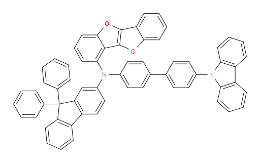 N-(4'-(9H-carbazol-9-yl)-[1,1'-biphenyl]-4-yl)-N-(9,9-diphenyl-9H-fluoren-2-yl)benzofuro[3,2-b]benzofuran-4-amine