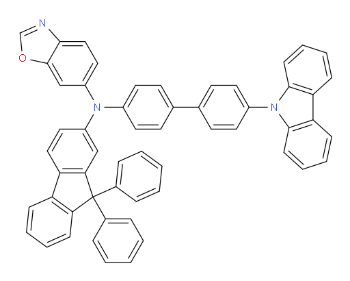 N-(4'-(9H-carbazol-9-yl)-[1,1'-biphenyl]-4-yl)-N-(9,9-diphenyl-9H-fluoren-2-yl)benzo[d]oxazol-6-amine