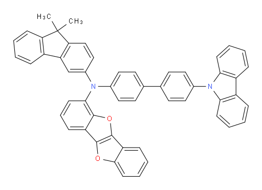 N-(4'-(9H-carbazol-9-yl)-[1,1'-biphenyl]-4-yl)-N-(9,9-dimethyl-9H-fluoren-3-yl)benzofuro[3,2-b]benzofuran-1-amine