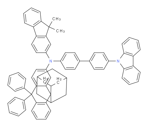 N-(4'-(9H-carbazol-9-yl)-[1,1'-biphenyl]-4-yl)-N-(9,9-dimethyl-9H-fluoren-2-yl)-10',10'-diphenyl-10'H-spiro[adamantane-2,9'-anthracen]-2'-amine