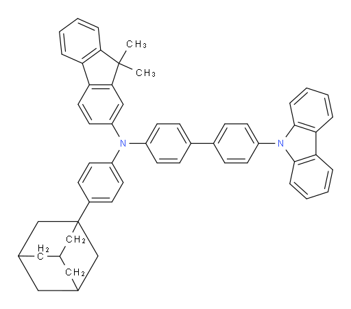 N-(4'-(9H-carbazol-9-yl)-[1,1'-biphenyl]-4-yl)-N-(4-(adamantan-1-yl)phenyl)-9,9-dimethyl-9H-fluoren-2-amine