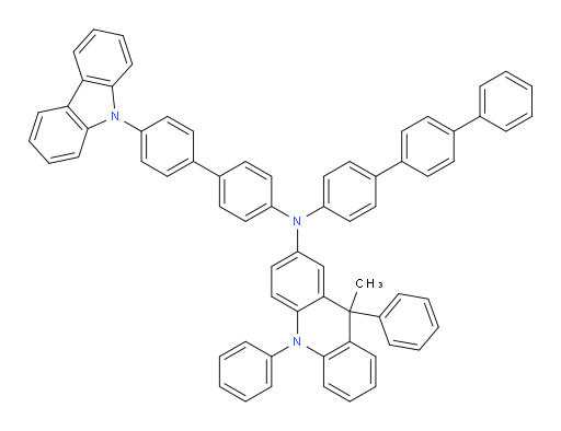 N-(4'-(9H-carbazol-9-yl)-[1,1'-biphenyl]-4-yl)-N-([1,1':4',1''-terphenyl]-4-yl)-9-methyl-9,10-diphenyl-9,10-dihydroacridin-2-amine