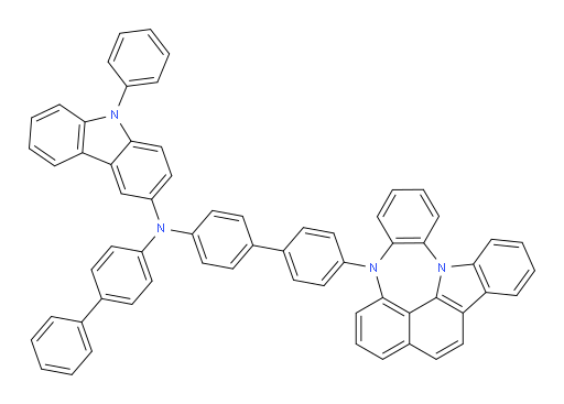 N-(4'-(4H-4,8b-diazaindeno[1,2,3-gh]pleiaden-4-yl)-[1,1'-biphenyl]-4-yl)-N-([1,1'-biphenyl]-4-yl)-9-phenyl-9H-carbazol-3-amine
