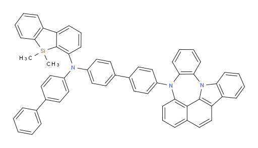 N-(4'-(4H-4,8b-diazaindeno[1,2,3-gh]pleiaden-4-yl)-[1,1'-biphenyl]-4-yl)-N-([1,1'-biphenyl]-4-yl)-5,5-dimethyl-5H-dibenzo[b,d]silol-4-amine