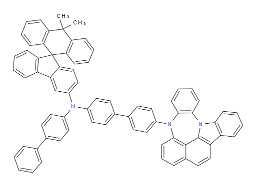 N-(4'-(4H-4,8b-diazaindeno[1,2,3-gh]pleiaden-4-yl)-[1,1'-biphenyl]-4-yl)-N-([1,1'-biphenyl]-4-yl)-10,10-dimethyl-10H-spiro[anthracene-9,9'-fluoren]-3'-amine
