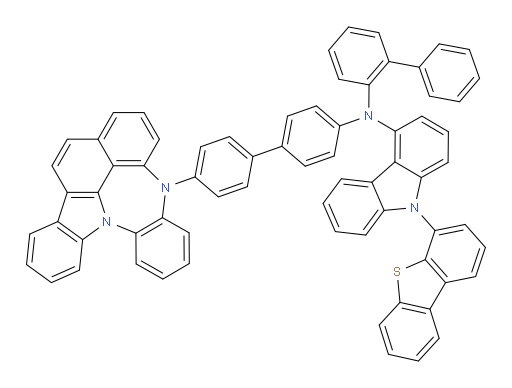 N-(4'-(4H-4,8b-diazaindeno[1,2,3-gh]pleiaden-4-yl)-[1,1'-biphenyl]-4-yl)-N-([1,1'-biphenyl]-2-yl)-9-(dibenzo[b,d]thiophen-4-yl)-9H-carbazol-4-amine