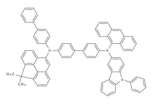 N4-([1,1'-biphenyl]-4-yl)-N4'-(anthracen-9-yl)-N4-(4,4-dimethyl-4H-cyclopenta[def]phenanthren-8-yl)-N4'-(9-phenyl-9H-carbazol-3-yl)-[1,1'-biphenyl]-4,4'-diamine
