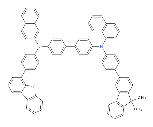 N4-(4-(dibenzo[b,d]furan-4-yl)phenyl)-N4'-(4-(9,9-dimethyl-9H-fluoren-3-yl)phenyl)-N4'-(naphthalen-1-yl)-N4-(naphthalen-2-yl)-[1,1'-biphenyl]-4,4'-diamine