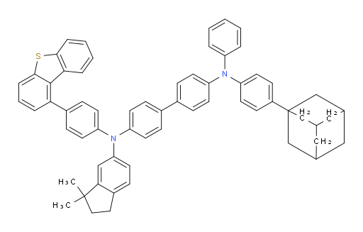 N4-(4-(adamantan-1-yl)phenyl)-N4'-(4-(dibenzo[b,d]thiophen-1-yl)phenyl)-N4'-(3,3-dimethyl-2,3-dihydro-1H-inden-5-yl)-N4-phenyl-[1,1'-biphenyl]-4,4'-diamine