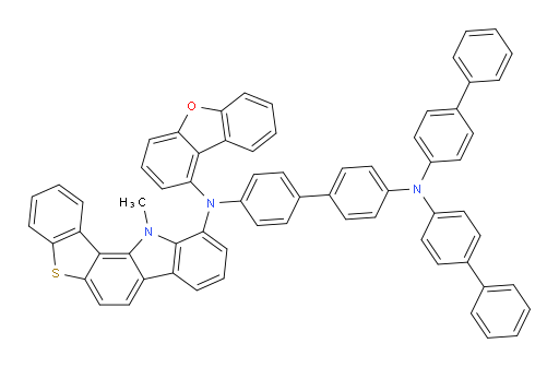 N4,N4-di([1,1'-biphenyl]-4-yl)-N4'-(dibenzo[b,d]furan-1-yl)-N4'-(12-methyl-12H-benzo[4,5]thieno[3,2-a]carbazol-11-yl)-[1,1'-biphenyl]-4,4'-diamine