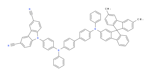 9-(4-((4'-((3',6'-dimethyl-9,9'-spirobi[fluoren]-7-yl)(phenyl)amino)-[1,1'-biphenyl]-4-yl)(phenyl)amino)phenyl)-9H-carbazole-3,6-dicarbonitrile