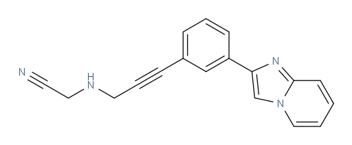 2-((3-(3-(imidazo[1,2-a]pyridin-2-yl)phenyl)prop-2-yn-1-yl)amino)acetonitrile
