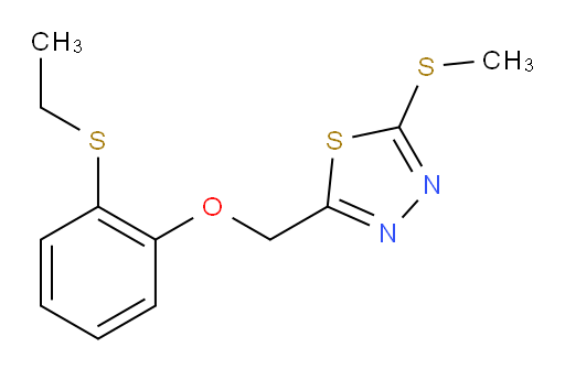2-((2-(ethylthio)phenoxy)methyl)-5-(methylthio)-1,3,4-thiadiazole