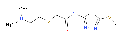 2-((2-(dimethylamino)ethyl)thio)-N-(5-(methylthio)-1,3,4-thiadiazol-2-yl)acetamide