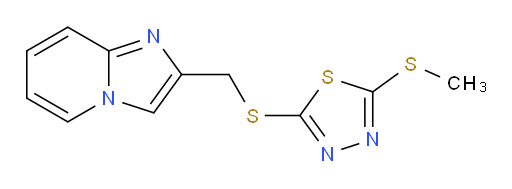 2-((imidazo[1,2-a]pyridin-2-ylmethyl)thio)-5-(methylthio)-1,3,4-thiadiazole