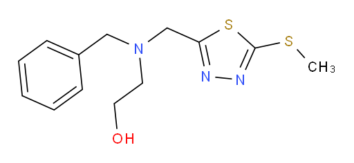 2-(benzyl((5-(methylthio)-1,3,4-thiadiazol-2-yl)methyl)amino)ethanol