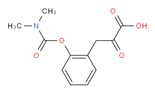 3-(2-((dimethylcarbamoyl)oxy)phenyl)-2-oxopropanoic acid