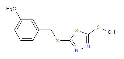 2-((3-methylbenzyl)thio)-5-(methylthio)-1,3,4-thiadiazole