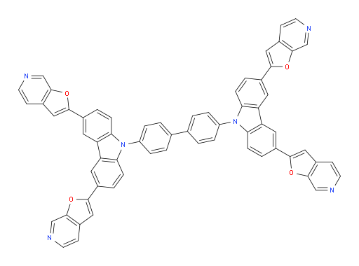 4,4'-bis(3,6-bis(furo[2,3-c]pyridin-2-yl)-9H-carbazol-9-yl)-1,1'-biphenyl