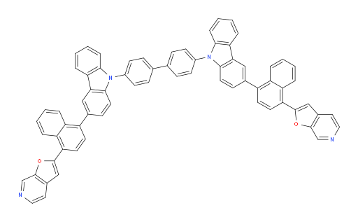 4,4'-bis(3-(4-(furo[2,3-c]pyridin-2-yl)naphthalen-1-yl)-9H-carbazol-9-yl)-1,1'-biphenyl