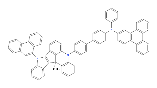 N-(4'-(13c-methyl-9-(phenanthren-9-yl)-9,13c-dihydro-5H-indolo[3',2':4,5]cyclopenta[1,2,3-kl]acridin-5-yl)-[1,1'-biphenyl]-4-yl)-N-phenyltriphenylen-2-amine