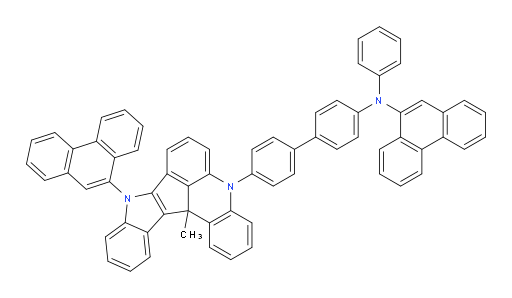N-(4'-(13c-methyl-9-(phenanthren-9-yl)-9,13c-dihydro-5H-indolo[3',2':4,5]cyclopenta[1,2,3-kl]acridin-5-yl)-[1,1'-biphenyl]-4-yl)-N-phenylphenanthren-9-amine