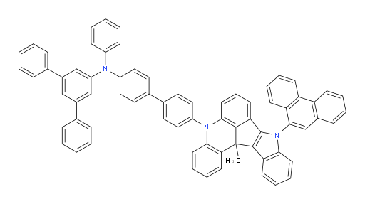 N-(4'-(13c-methyl-9-(phenanthren-9-yl)-9,13c-dihydro-5H-indolo[3',2':4,5]cyclopenta[1,2,3-kl]acridin-5-yl)-[1,1'-biphenyl]-4-yl)-N-phenyl-[1,1':3',1''-terphenyl]-5'-amine