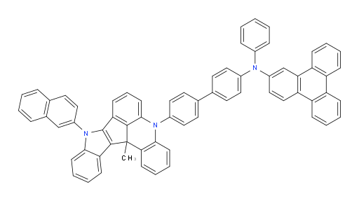 N-(4'-(13c-methyl-9-(naphthalen-2-yl)-9,13c-dihydro-5H-indolo[3',2':4,5]cyclopenta[1,2,3-kl]acridin-5-yl)-[1,1'-biphenyl]-4-yl)-N-phenyltriphenylen-2-amine