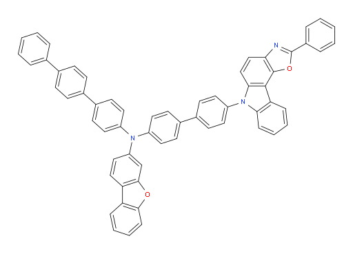 N-([1,1':4',1''-terphenyl]-4-yl)-N-(4'-(2-phenyl-6H-oxazolo[4,5-c]carbazol-6-yl)-[1,1'-biphenyl]-4-yl)dibenzo[b,d]furan-3-amine
