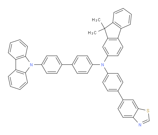 N-(4'-(9H-carbazol-9-yl)-[1,1'-biphenyl]-4-yl)-N-(4-(benzo[d]thiazol-6-yl)phenyl)-9,9-dimethyl-9H-fluoren-2-amine