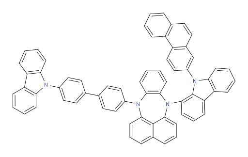 7-(4'-(9H-carbazol-9-yl)-[1,1'-biphenyl]-4-yl)-12-(9-(phenanthren-2-yl)-9H-carbazol-1-yl)-7,12-dihydrobenzo[b]naphtho[1,8-ef][1,4]diazepine