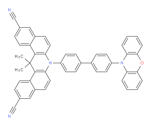 7-(4'-(10H-phenoxazin-10-yl)-[1,1'-biphenyl]-4-yl)-14,14-dimethyl-7,14-dihydrodibenzo[a,j]acridine-3,11-dicarbonitrile