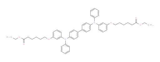 diethyl 6,6'-((([1,1'-biphenyl]-4,4'-diylbis(phenylazanediyl))bis(3,1-phenylene))bis(oxy))dihexanoate