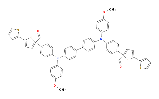 5',5'''-(([1,1'-biphenyl]-4,4'-diylbis((4-methoxyphenyl)azanediyl))bis(4,1-phenylene))bis(([2,2'-bithiophene]-5-carbaldehyde))