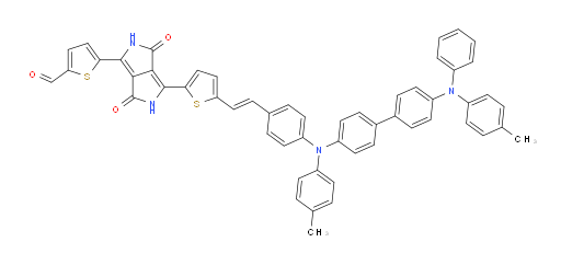 (E)-5-(3,6-dioxo-4-(5-(4-((4'-(phenyl(p-tolyl)amino)-[1,1'-biphenyl]-4-yl)(p-tolyl)amino)styryl)thiophen-2-yl)-2,3,5,6-tetrahydropyrrolo[3,4-c]pyrrol-1-yl)thiophene-2-carbaldehyde