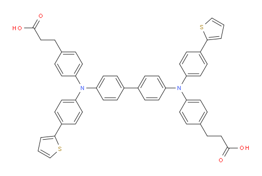 3,3'-(([1,1'-biphenyl]-4,4'-diylbis((4-(thiophen-2-yl)phenyl)azanediyl))bis(4,1-phenylene))dipropanoic acid