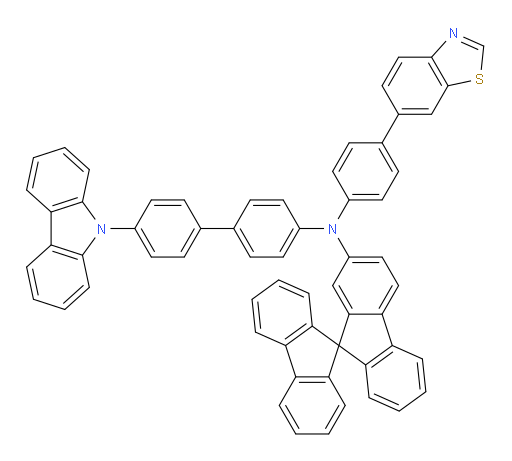 N-(4'-(9H-carbazol-9-yl)-[1,1'-biphenyl]-4-yl)-N-(4-(benzo[d]thiazol-6-yl)phenyl)-9,9'-spirobi[fluoren]-2-amine