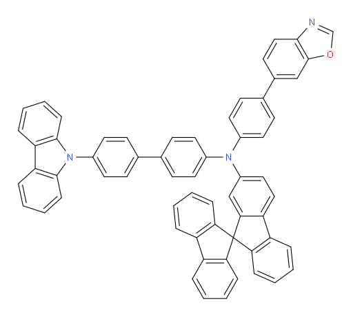 N-(4'-(9H-carbazol-9-yl)-[1,1'-biphenyl]-4-yl)-N-(4-(benzo[d]oxazol-6-yl)phenyl)-9,9'-spirobi[fluoren]-2-amine
