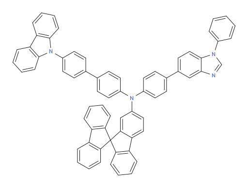 N-(4'-(9H-carbazol-9-yl)-[1,1'-biphenyl]-4-yl)-N-(4-(1-phenyl-1H-benzo[d]imidazol-5-yl)phenyl)-9,9'-spirobi[fluoren]-2-amine
