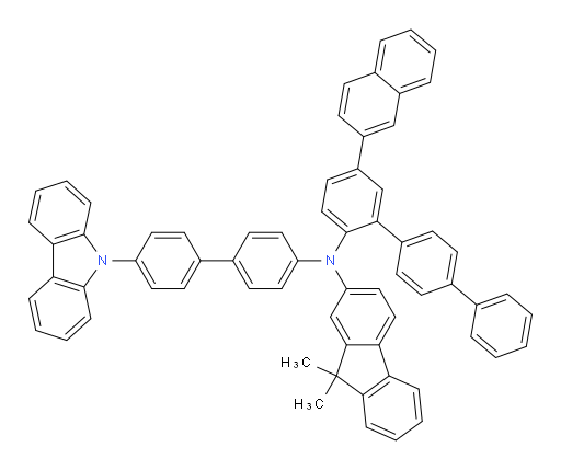 N-(4'-(9H-carbazol-9-yl)-[1,1'-biphenyl]-4-yl)-9,9-dimethyl-N-(5-(naphthalen-2-yl)-[1,1':4',1''-terphenyl]-2-yl)-9H-fluoren-2-amine