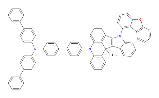 N,N-di([1,1'-biphenyl]-4-yl)-4'-(9-(dibenzo[b,d]furan-1-yl)-13c-methyl-9,13c-dihydro-5H-indolo[3',2':4,5]cyclopenta[1,2,3-kl]acridin-5-yl)-[1,1'-biphenyl]-4-amine